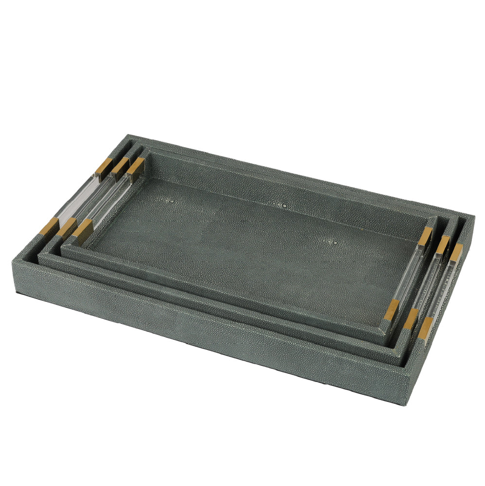 3 Trays Silver