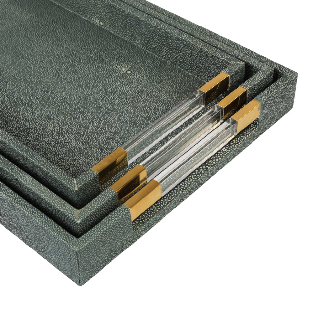 3 Trays Silver