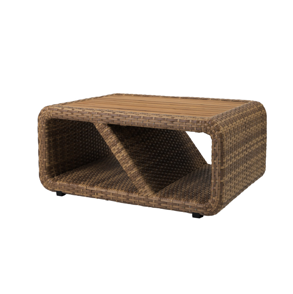 brown Sun Lounger with table