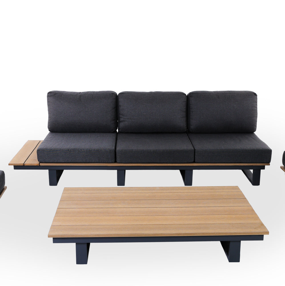 Black and brown outdoor sofa set