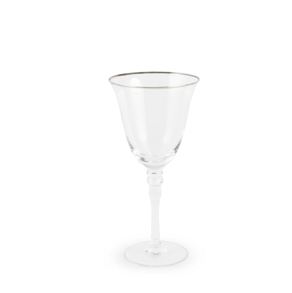 WINE GLASS, GOLD RIM