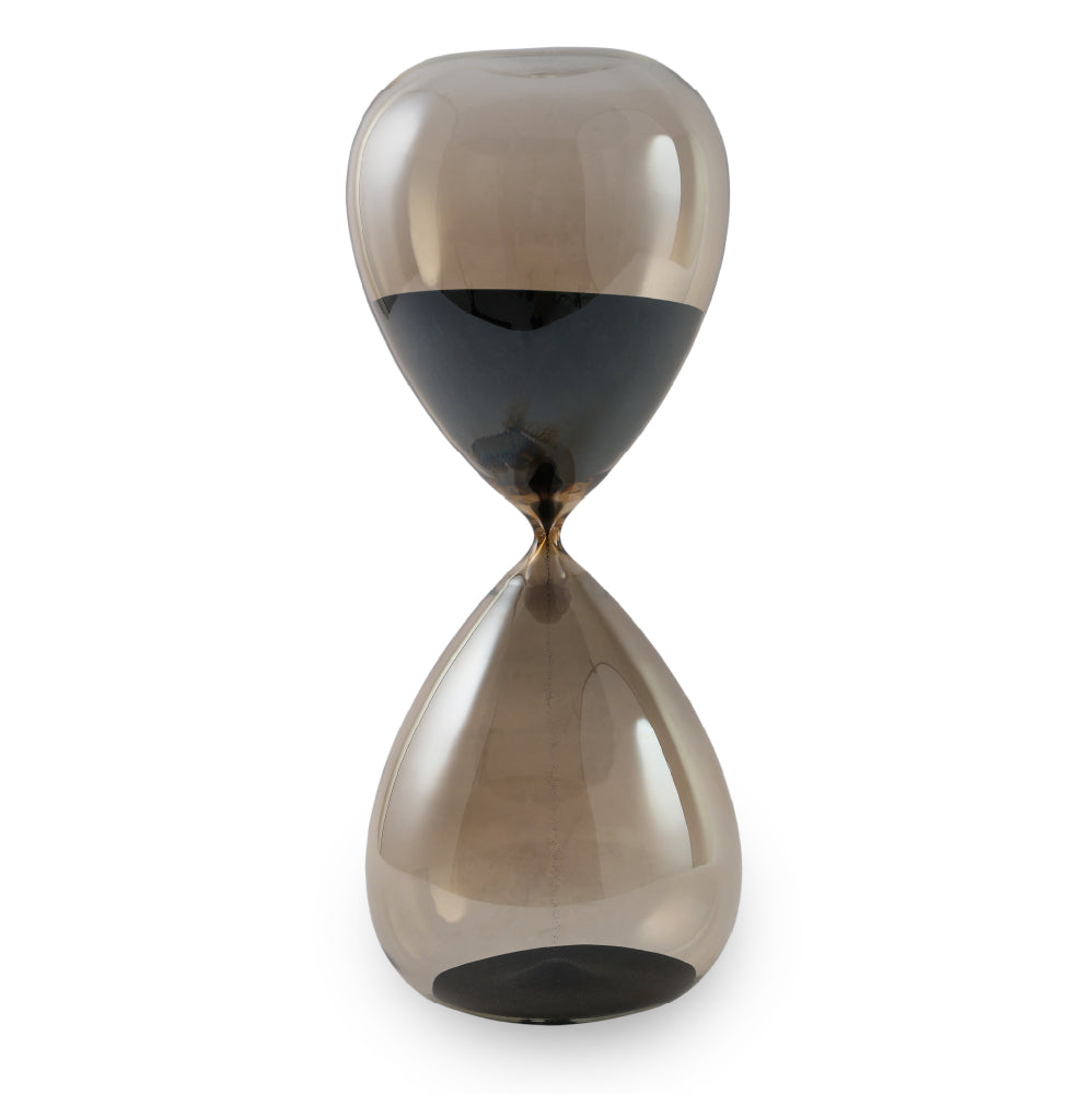 18 X 18 X 45cm Diagonal Hourglass With. Grey Luster Finish,240 Minutes,Black Sand