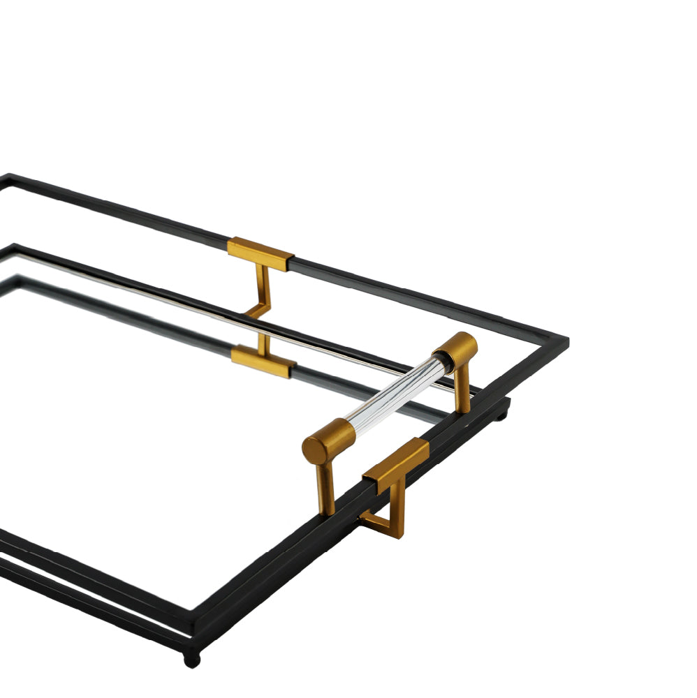 57.5 X 44.5 X 12.5cm S-2 Tribute Black And Gold Trays L:22.5x17.5x5 S:20.5x15.5x4.5