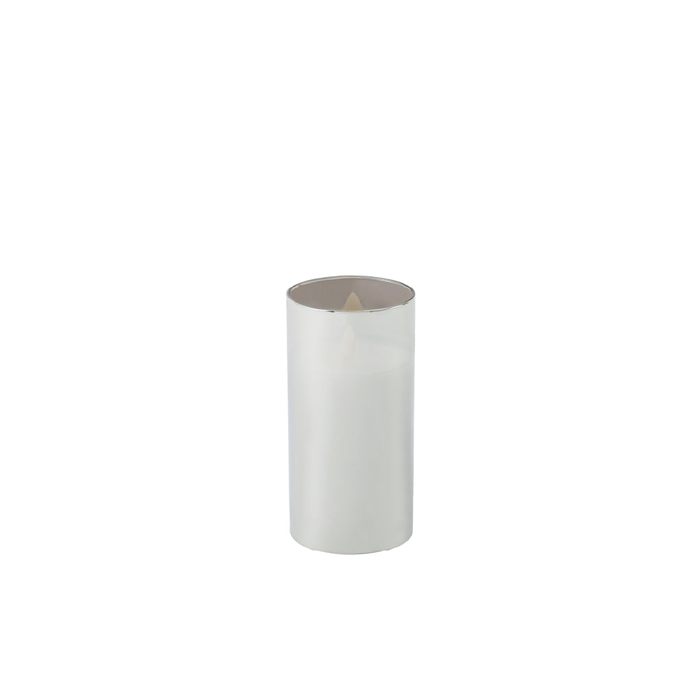 7.6 X 7.6 X 15.2cm S-3 Real Flame-Effect LED Wax Candles Light With Remote Timer,Smoke L:D3X6 M:D3X5 S:D3X4