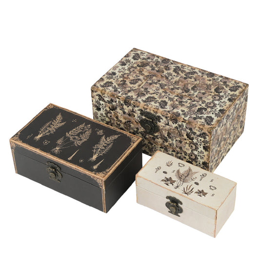 3 Black and White Decorative Boxes