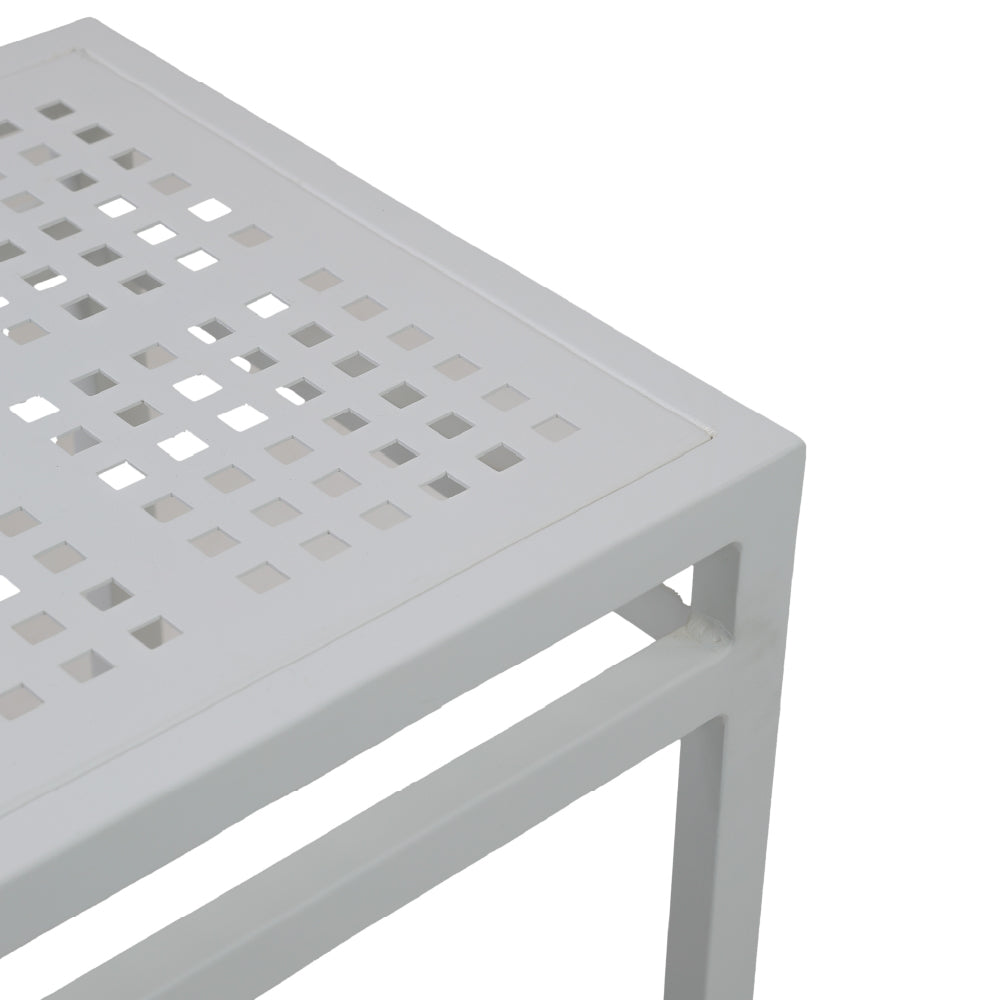 Grey sun lounger with umbrella and table