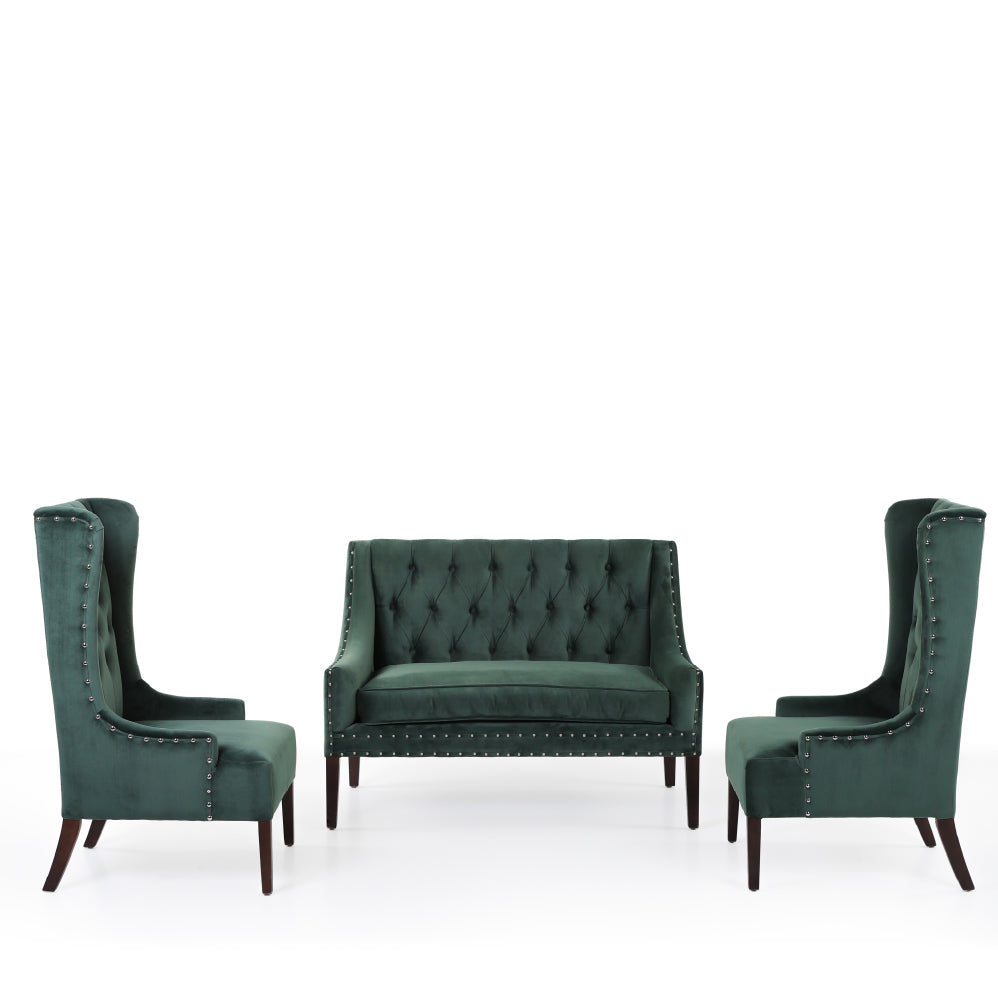 Green sofa set