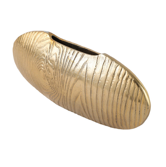 Alu Timber Oval Disc Vase,Small